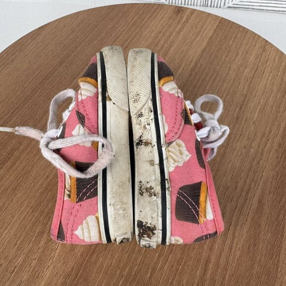 Lucky Brand & Vans Baby Shoe Lot Gold Moc Bow & V Pink Cupcake Sneakers Size 4C - Picture 14 of 16